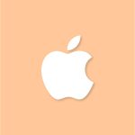 Apple Aesthetic Icon Peach Vector