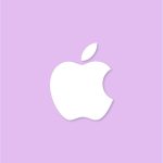 Apple Aesthetic Icon Purple Vector