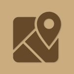 Apple Maps Aesthetic Icon Brown Vector