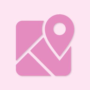 Apple Maps Aesthetic Icon Pink Vector