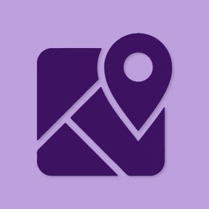 Apple Maps Aesthetic Icon Purple Vector