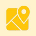 Apple Maps Aesthetic Icon Yellow Vector