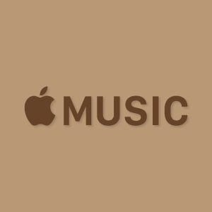 Apple Music Aesthetic Beige Logo Vector