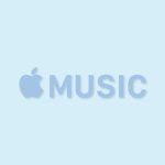 Apple Music Aesthetic Blue Logo Vector