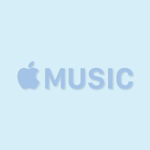 Apple Music Aesthetic Blue Logo Vector