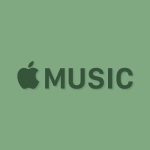 Apple Music Aesthetic Green Logo Vector