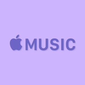 Apple Music Aesthetic Lilac Logo Vector