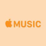 Apple Music Aesthetic Orange Logo Vector