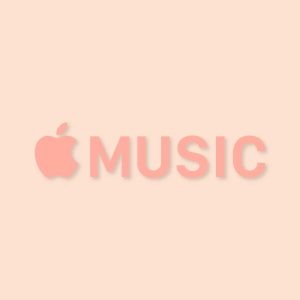 Apple Music Aesthetic Peach Logo Vector