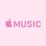 Apple Music Aesthetic Pink Logo Vector