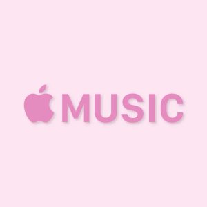 Apple Music Aesthetic Pink Logo Vector