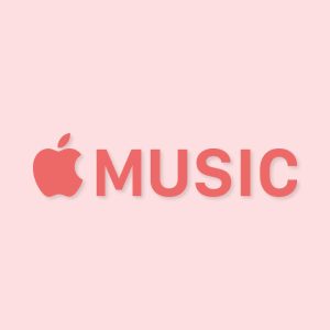 Apple Music Aesthetic Red Logo Vector