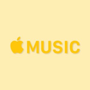 Apple Music Aesthetic Yellow Logo Vector