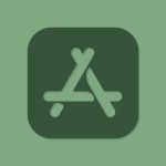 Apple Store Aesthetic Icon Green Vector