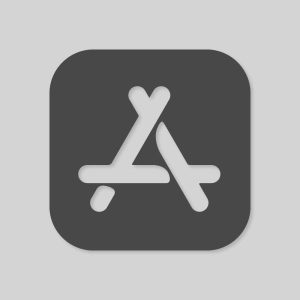 Apple Store Aesthetic Icon Grey Vector