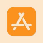 Apple Store Aesthetic Icon Orange Vector