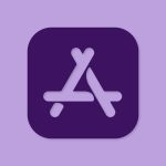 Apple Store Aesthetic Icon Purple Vector