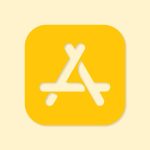 Apple Store Aesthetic Icon Yellow Vector