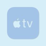 Apple TV Aesthetic Icon Blue Vector