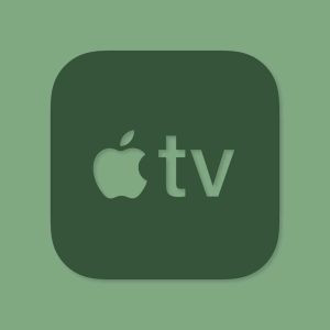 Apple TV Aesthetic Icon Green Vector