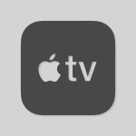 Apple TV Aesthetic Icon Grey Vector