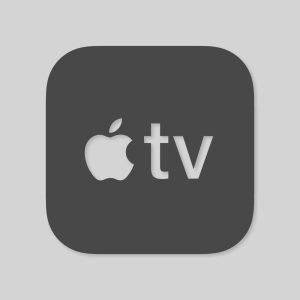 Apple TV Aesthetic Icon Grey Vector