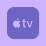 Apple TV Aesthetic Icon Lilac Vector