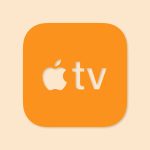 Apple TV Aesthetic Icon Orange Vector