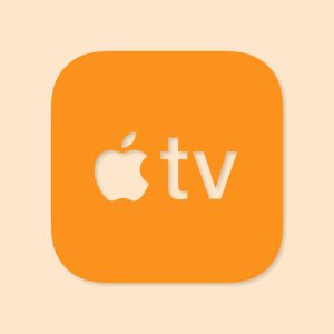 Apple TV Aesthetic Icon Orange Vector