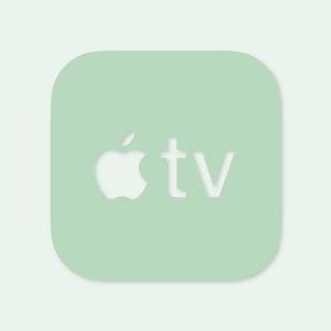 Apple TV Aesthetic Icon Pastel Vector