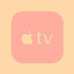 Apple TV Aesthetic Icon Peach Vector