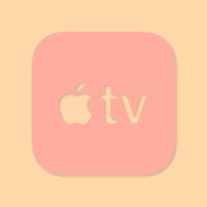 Apple TV Aesthetic Icon Peach Vector