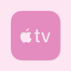 Apple TV Aesthetic Icon Pink Vector
