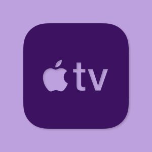 Apple TV Aesthetic Icon Purple Vector