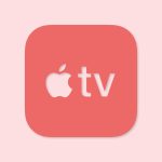 Apple TV Aesthetic Icon Red Vector