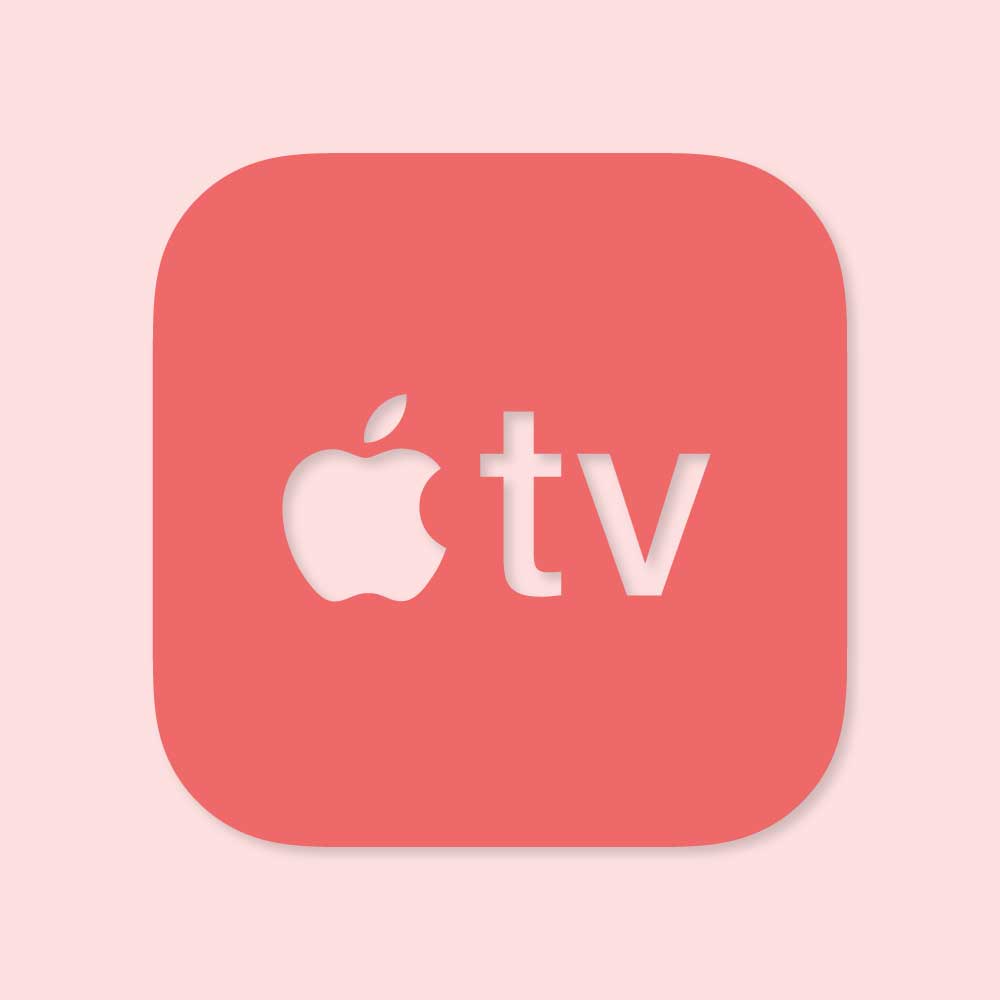 Apple TV Aesthetic Icon Red Vector (.Ai .PNG .SVG .EPS Free Download)