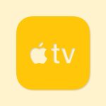 Apple TV Aesthetic Icon Yellow Vector