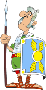 Asterix Roman Soldier Logo Vector