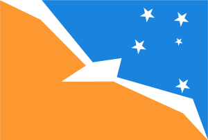 Bandera Tierra del Fuego Logo Vector