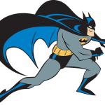 Batman with Action Logo Vector