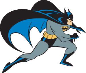 Batman with Action Logo Vector
