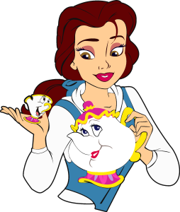 Belle With Chip Mrs Potts Logo Vector