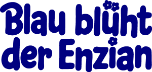 Blau bluht der Enzian Logo Vector