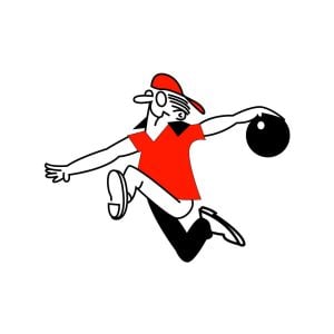 Bowling Dude Logo Vector