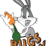 Bugs Bunny with carret Logo Vector