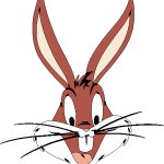 Bugs Bunny with face Logo Vector