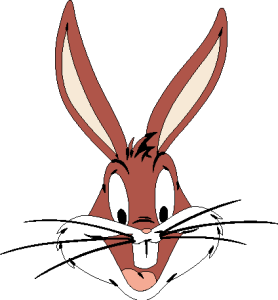 Bugs Bunny with face Logo Vector