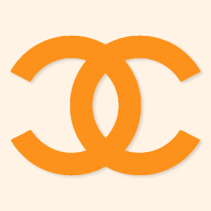 Chanel Aesthetic Orange Icon Vector