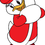 Christmas Daisy Duck Logo Vector