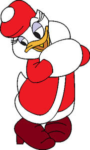 Christmas Daisy Duck Logo Vector